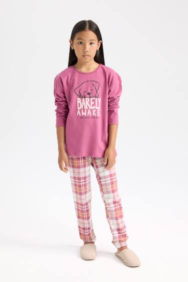 Pyjama pour Fille Top imprimé à manches longues et Bas à taille élastique