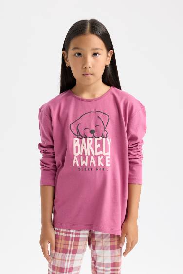 Girl Printed Top Bottom 2 Piece Pajama Set