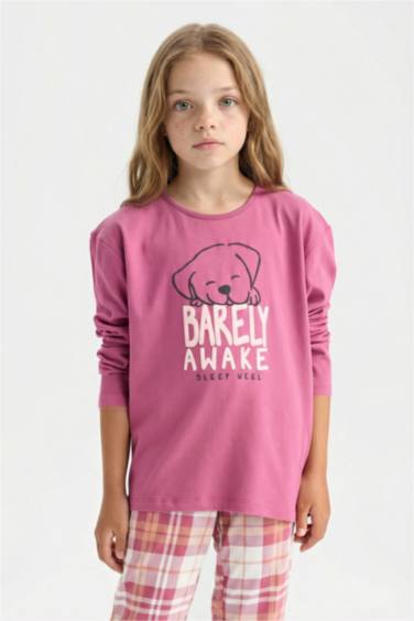 Girl Printed Top Bottom 2 Piece Pajama Set