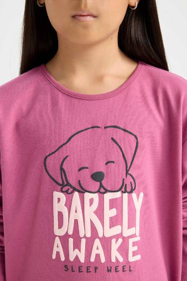 Girl Printed Top Bottom 2 Piece Pajama Set