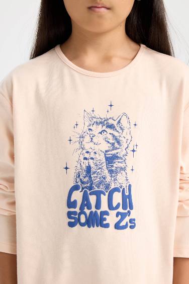 Pyjama pour Fille Top imprimé à manches longues et Bas à taille élastique