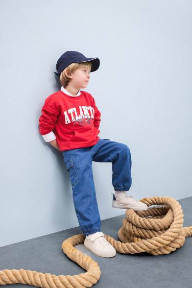 Baby Boy Crew Neck Printed Sweatshirt