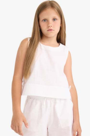 Blouse sans manches pour fille