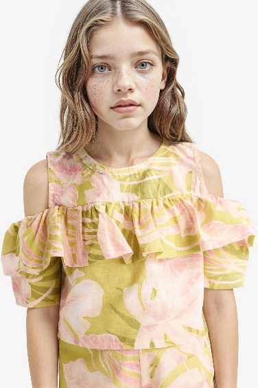 Blouse à manches courtes Lin Manche Courte