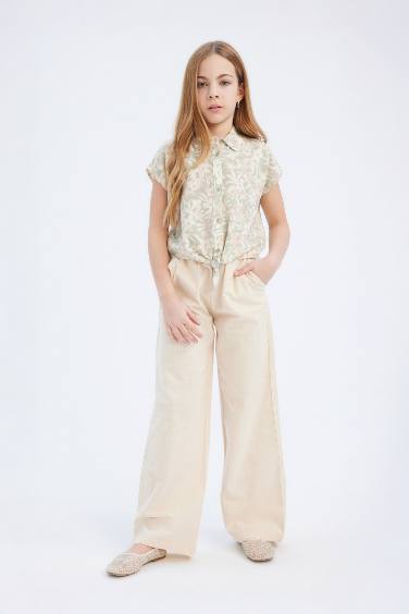 قميص كروب بناتي قطن منقوش