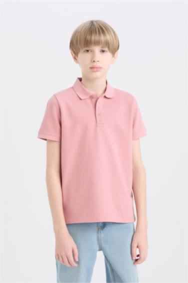 Boy Basic Short Sleeve Polo Shirt