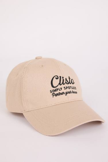 Man Embroidered Cotton Cap