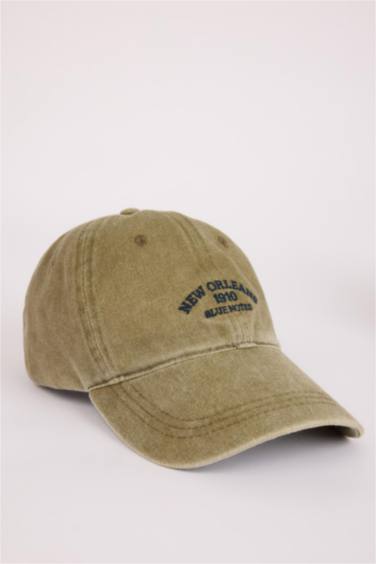 Unisex Label Printed Denim Baseball Basketball Cap