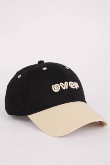 Man Label Printed Woven Baseball Cap