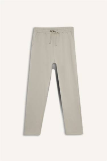 Regular Fit Beli Bağcıklı Cepli Düz Paça Kalın Eşofman Altı