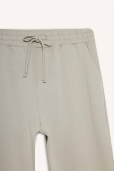 Regular Fit Beli Bağcıklı Cepli Düz Paça Kalın Eşofman Altı