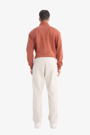 Regular Fit Beli Bağcıklı Cepli Düz Paça Kalın Eşofman Altı