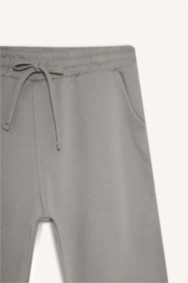 Regular Fit Beli Bağcıklı Cepli Düz Paça Kalın Eşofman Altı