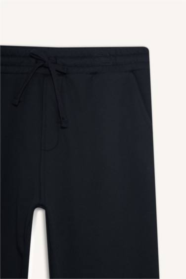 Regular Fit Beli Bağcıklı Cepli Düz Paça Kalın Eşofman Altı