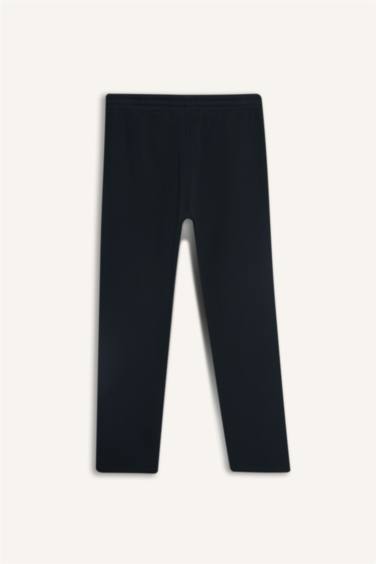 Regular Fit Beli Bağcıklı Cepli Düz Paça Kalın Eşofman Altı