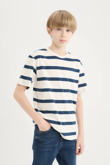 Boy  Crew Neck Striped T-Shirt