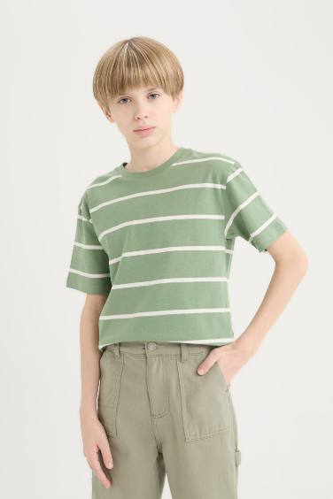 Boy  Crew Neck Striped T-Shirt