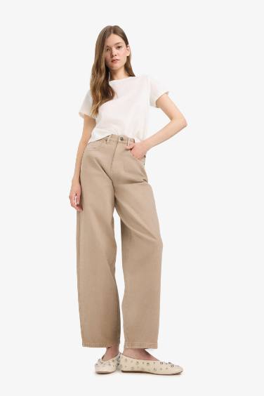 Baggy Fit Gabardine Trousers