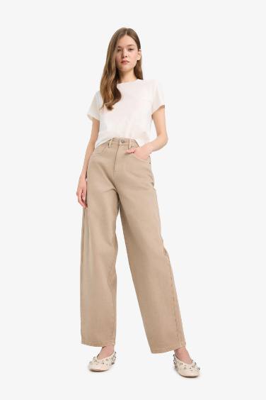 Baggy Fit Gabardine Trousers