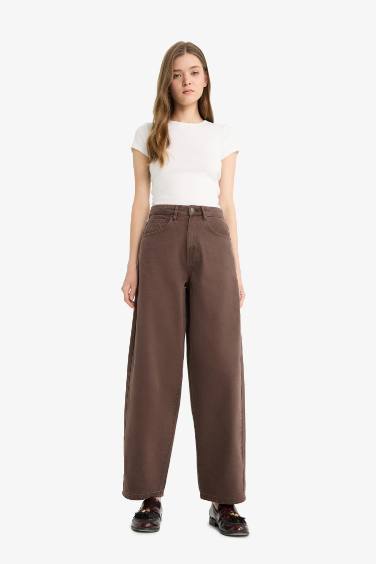 Baggy Fit Gabardine Trousers