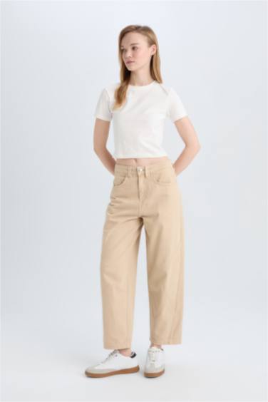 بنطرون جبردين باجي فيت بخصر عالي