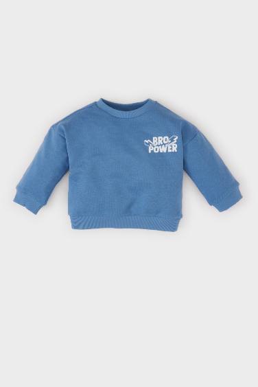 Baby Boy Crew Neck Printed Sweatshirt