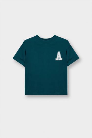 تيشيرت بيبي ولادي نص ردن بطبعة شعار قصة عادية