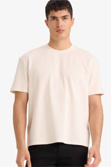 تيشيرت نص ردن تويل قصة عادية وياخة مستديرة