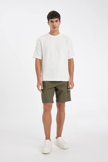 Short Bermuda en Coton à Coupe Relax