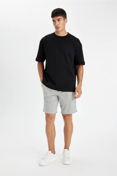 Regular Fit Basic Bermuda Shorts