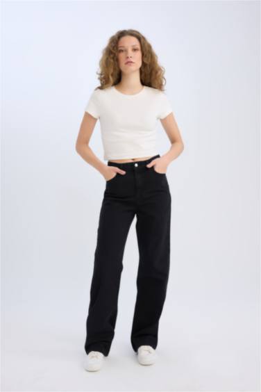 90's Wide Leg High Waist Straight Leg Jeans