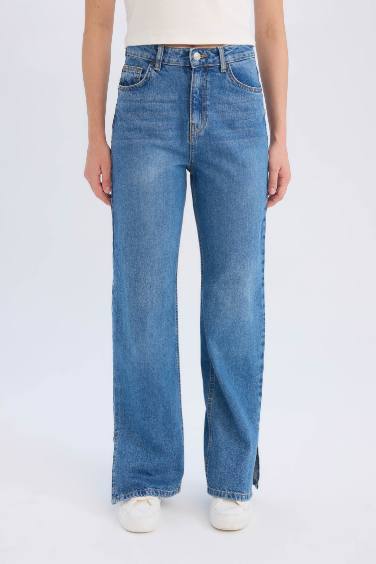 90's Wide Leg High Waist Straight Leg Long Jeans