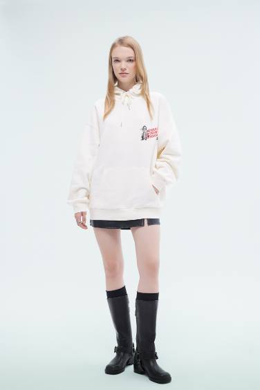 Coool Beetlejuice үлкен пішім үлкен бас киімді Свитер