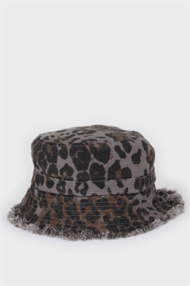 Woman Leopard Woven Baseball Basketball Cap