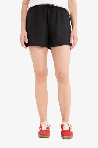 Укороченные шорты Coool Regular Fit из льняной смеси с средней посадкой