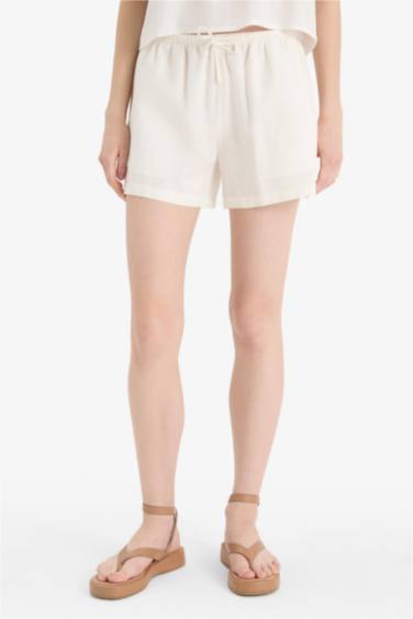 Укороченные шорты Coool Regular Fit из льняной смеси с средней посадкой