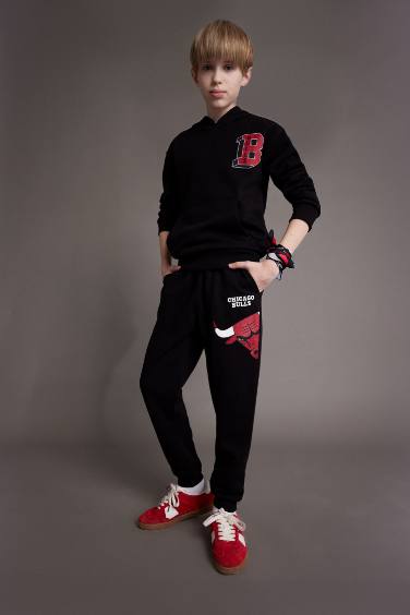 Boy NBA Chicago Bulls Elastic Waist Jogger Sweatpants