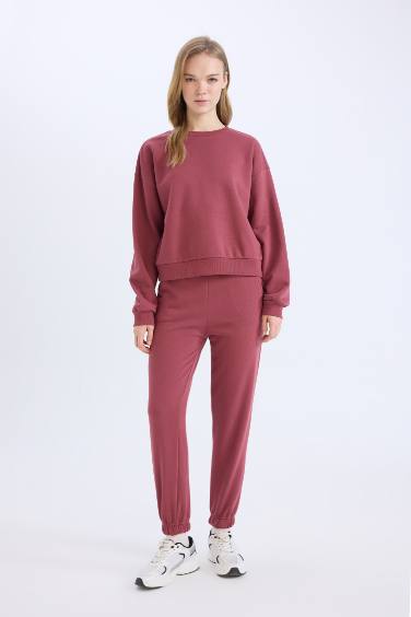 Regular Fit 2'li Takım Sweatshirt Beli Lastikli Eşofman Altı