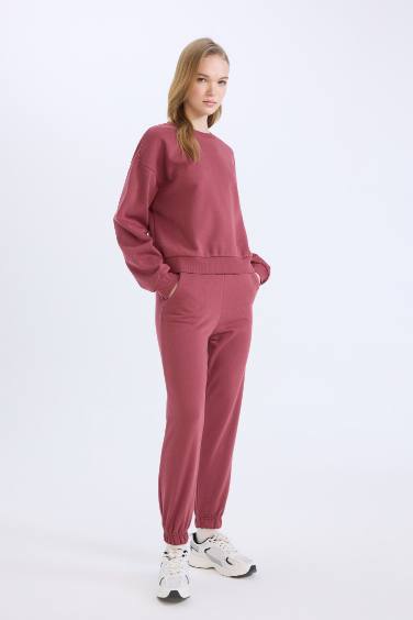 Regular Fit 2'li Takım Sweatshirt Beli Lastikli Eşofman Altı