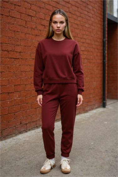 Regular Fit Normal Kalıp Basic Düz İçi Kalın Polarlı Eşofman Takımı