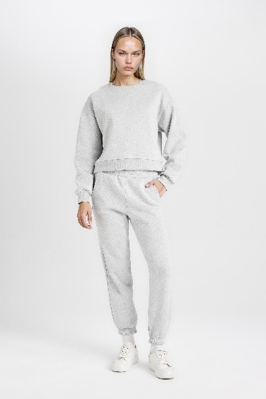 Regular Fit Normal Kalıp Basic Düz İçi Kalın Polarlı Eşofman Takımı