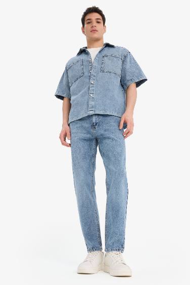 Relax Fit Summer Cotton Denim Shirt