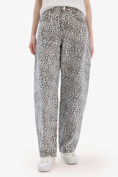 بنطلون تايجر جبردين شتوي باجي فيت بخصر عالي