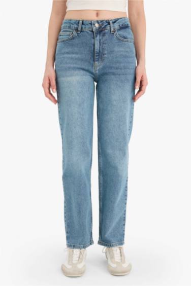 Comfort Straight Fit High Waist Ankle Length Jeans