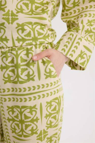 Wıde Leg Keten Karışımlı Pantolon - Görsel 5