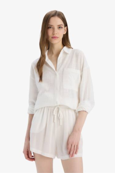 Шорты из вискозы с эластичной талией