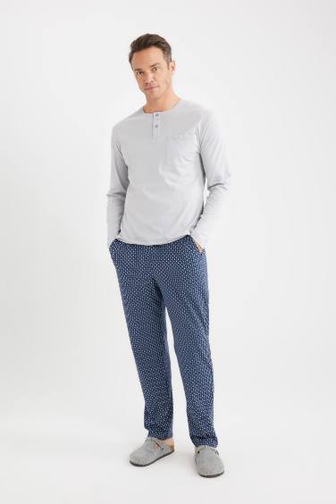 Regular Fit Checkered Pocket Pajama Bottoms