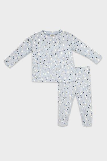 Baby Girl Floral Long Sleeve T-Shirt Bottom 2 Piece Set