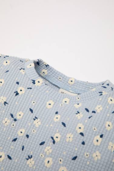 Baby Girl Floral Long Sleeve T-Shirt Bottom 2 Piece Set