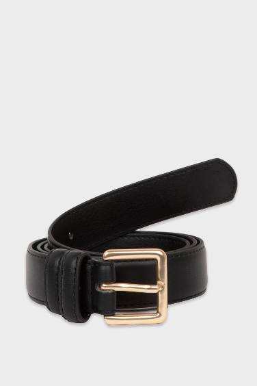 Woman Faux Leather Jean Belt